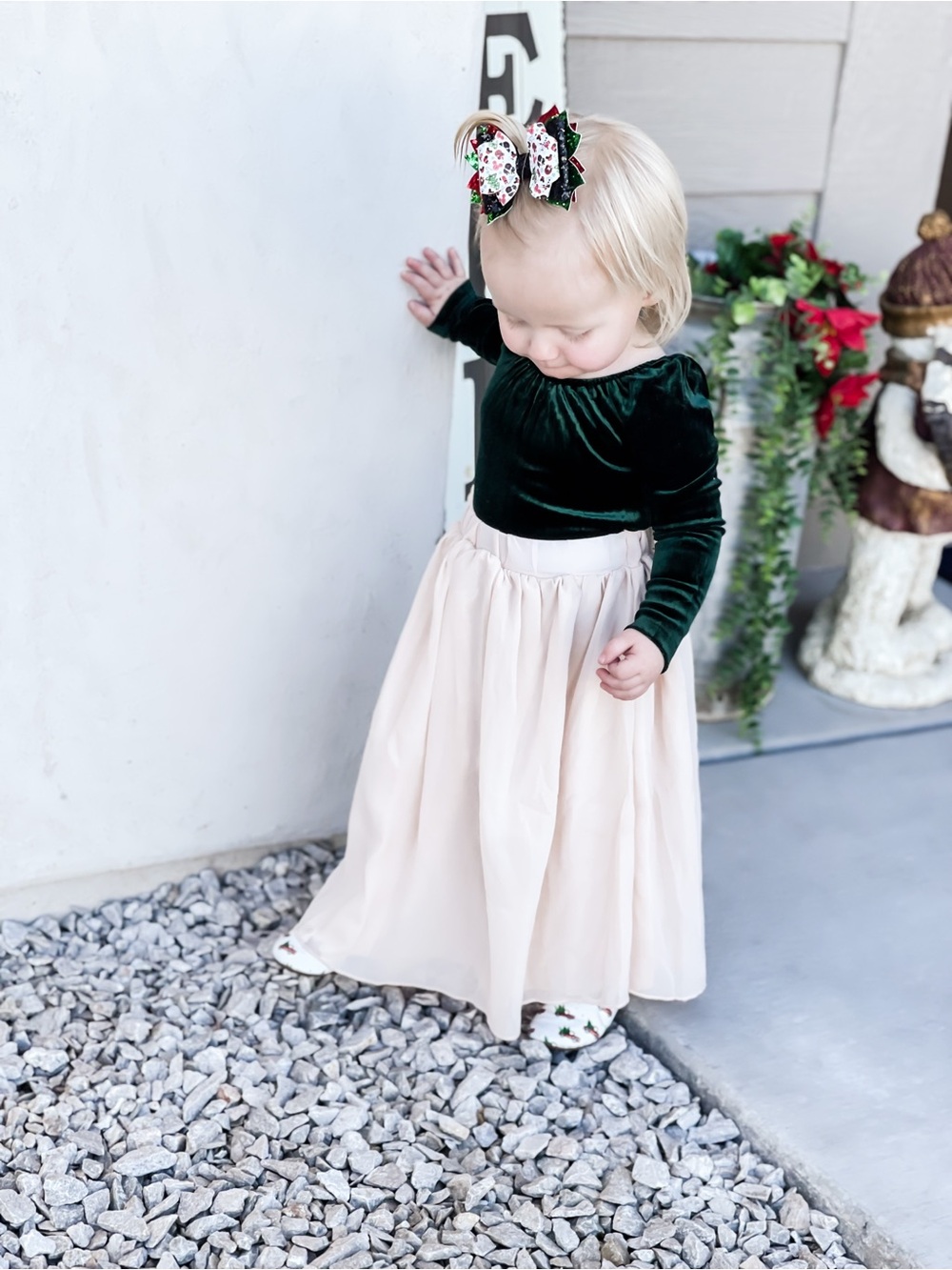 Light Beige girls Chiffon Skirt